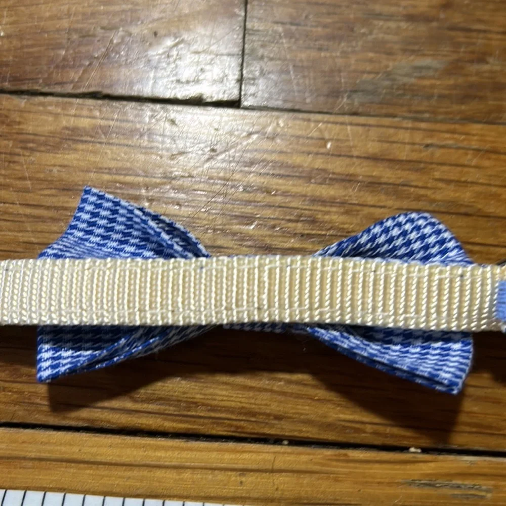 BOGO Blue and White Checked Pet Collar